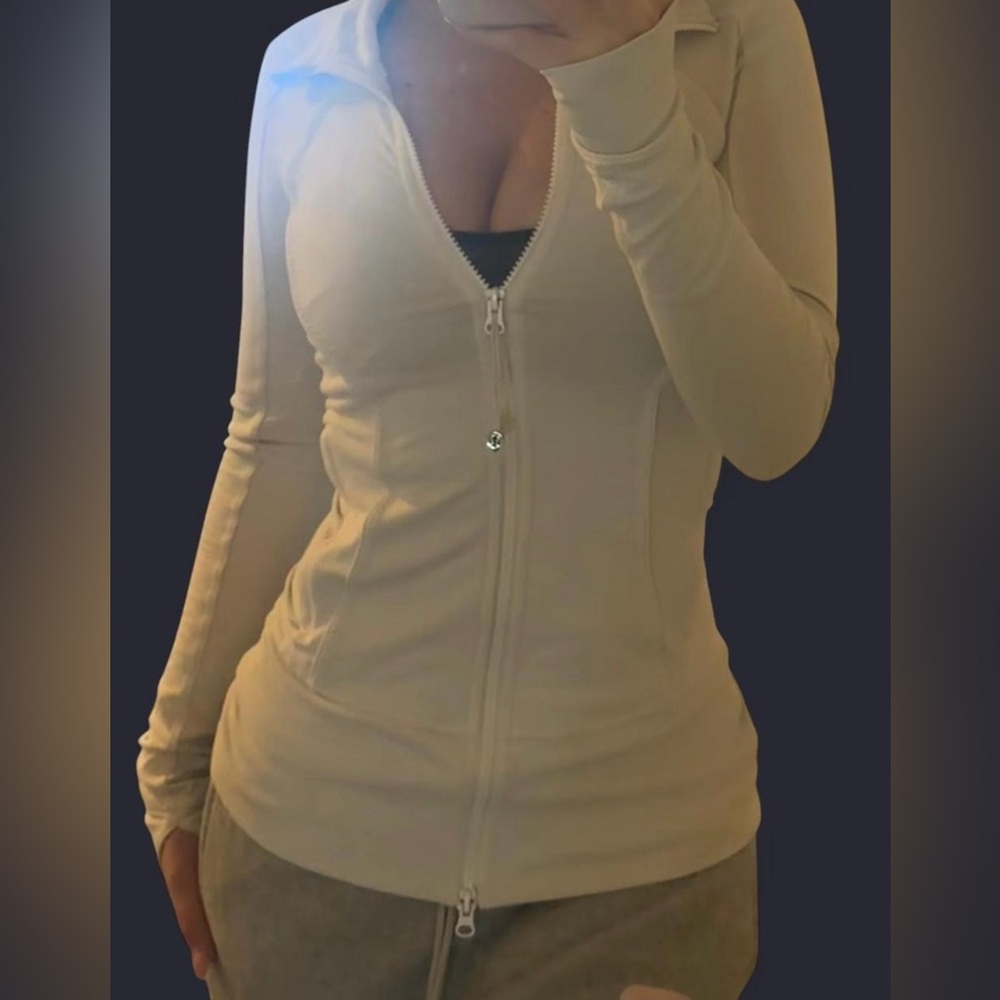 Lululemon Athletica White Zip-Up Jacket